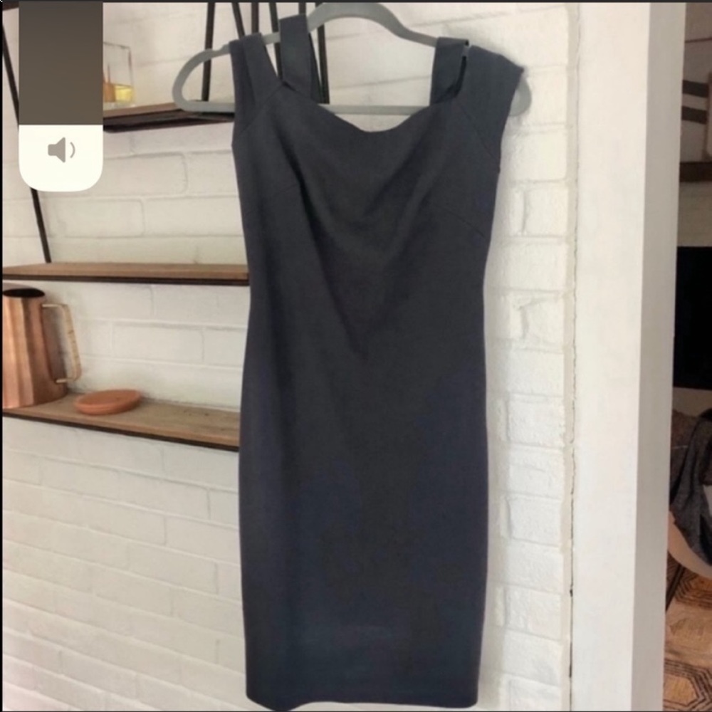 Bailey 44 Grey Dress With Leather Lace Up